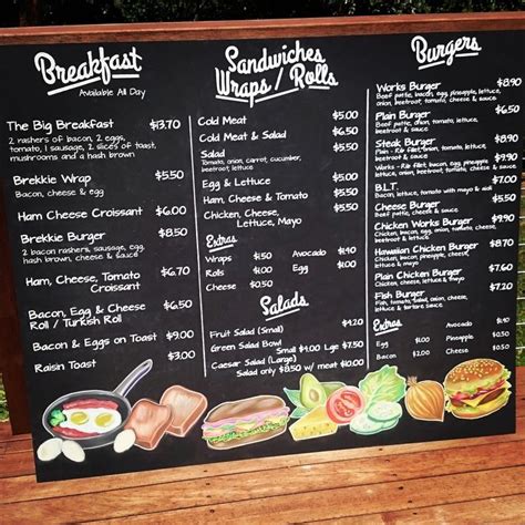 Menu board for Lunchbox @ 53 in Northgate. | Food menu, Breakfast menu ...