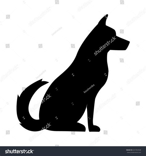 Silhouette Icon Big Dog Side View Stock Vector (Royalty Free) 641954548 ...