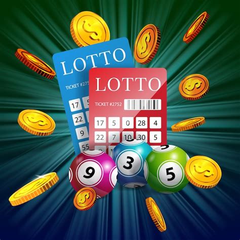 Free Vector | Lottery tickets, balls and flying golden coins. gambling ...