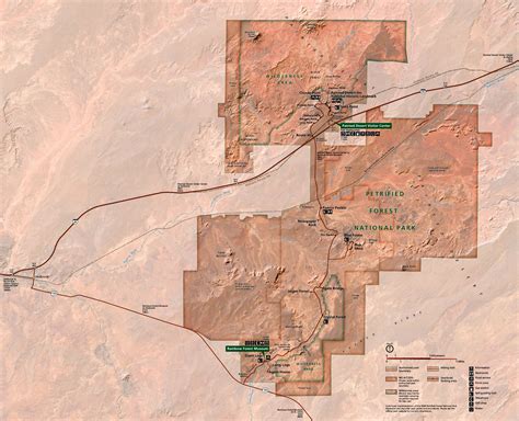 map of petrified forest - park junkiepark junkie