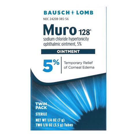 MURO 128 (Sodium Chloride Hypertonicity Ophthalmic Ointment, 5%) TWIN ...