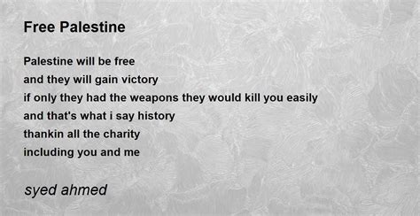 Free Palestine - Free Palestine Poem by syed ahmed