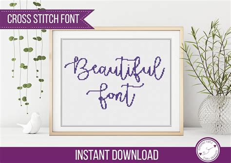 Cross Stitch Alphabet Cursive Cross Stitch PDF Beautiful - Etsy