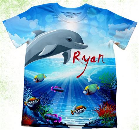 Personalized dolphin Tshirt Boys sea Tshirt by Personalizedkiddie, $24. ...