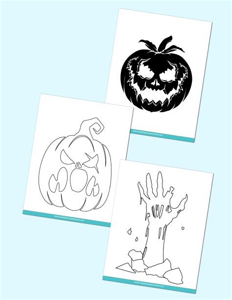 Free Downloadable Stencils: Scary Pumpkin for Carving