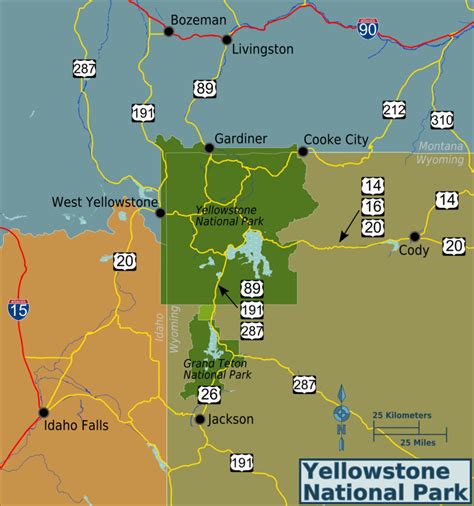 Yellowstone Park Map Yellowstone National Park - Peru