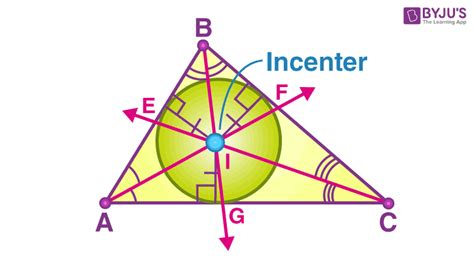 Incenter of a Triangle | Formula, Properties and Examples