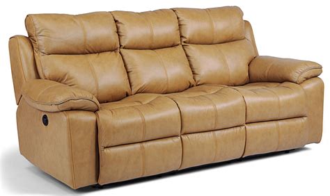 Fresh Brown Leather Power Reclining sofa