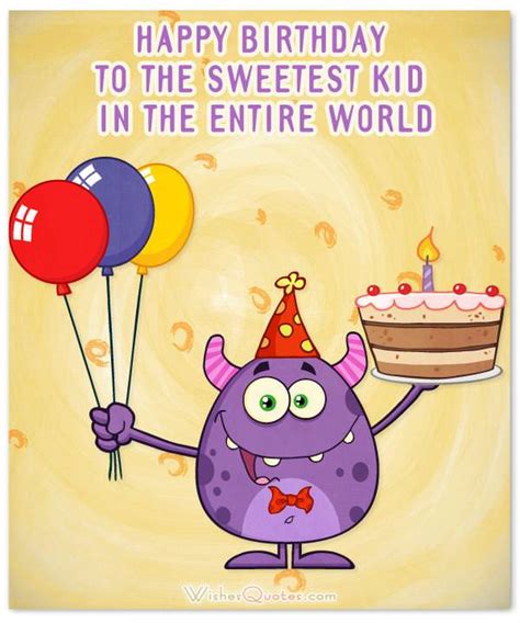 Happy Birthday Quotes For Child - Birthday Cake Images