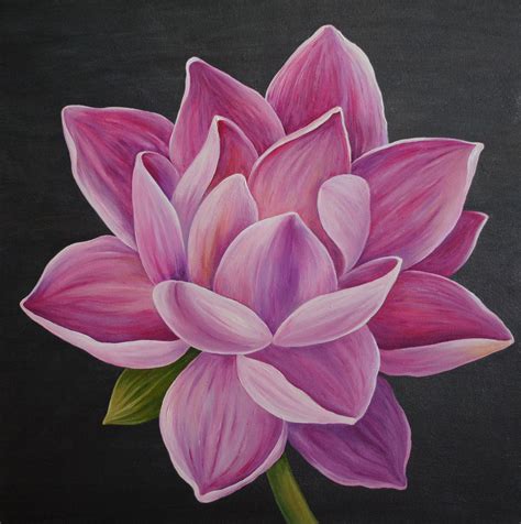 LOTUS FLOWER Painting by Liubov Kvashnina - Jose Art Gallery