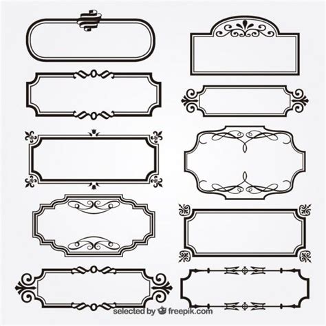 Ornamental Frames - Black and White Set