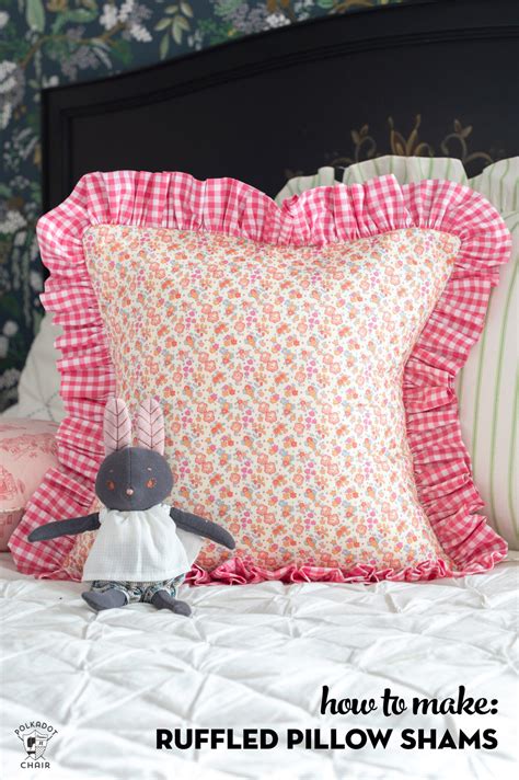 How to Make a Pillow Sham with a Ruffle Edge - The Polka Dot Chair