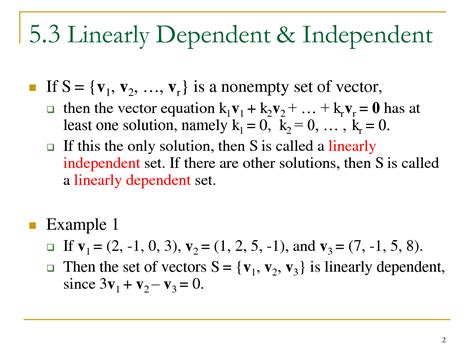 SOLUTION: Linear algebra linear independence - Studypool