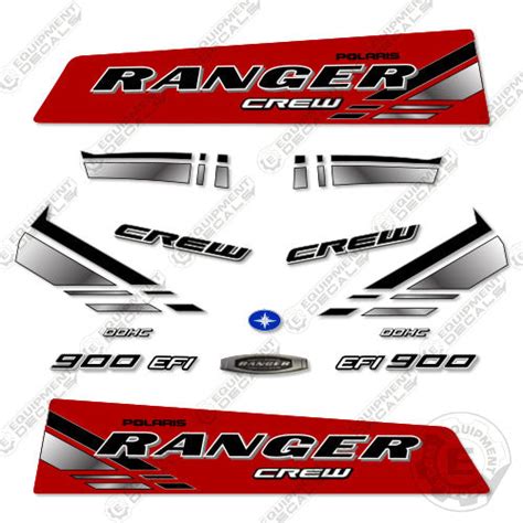 Fits Polaris Ranger 900 EFI Crew Decal Kit Utility Vehicle (RED ...