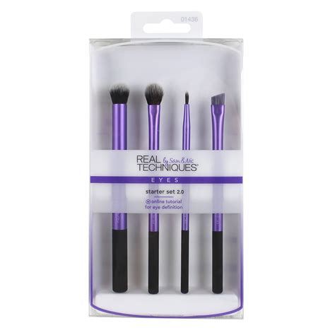 Real Techniques Starter Brush Set with 2-in-1 Case + Stand - Walmart ...