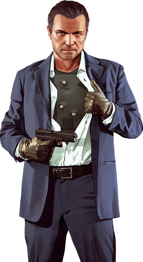 GTA V / GTA 5 - Michael de Santa (6) - PNG Vector by baldknuckle on ...