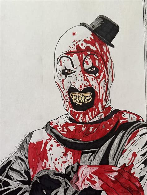 Art the clown from terrifier : r/DarkArtwork