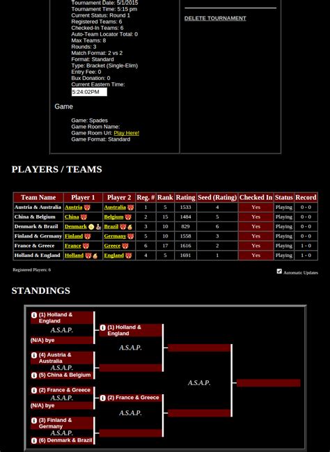 World of Card Games: MyLeague Spades tournaments with more than 8 players