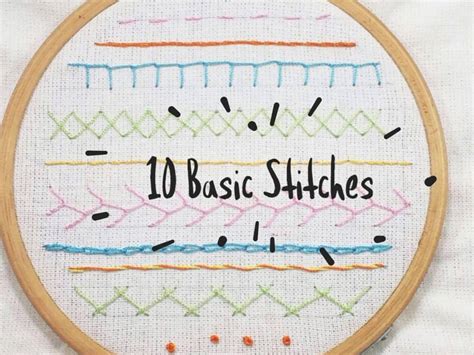 10 Basic Hand Embroidery Stitches for Beginners - Craftylity