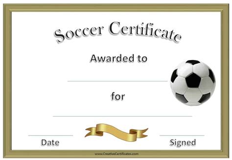 Soccer Award Certificate Template - Customize Online