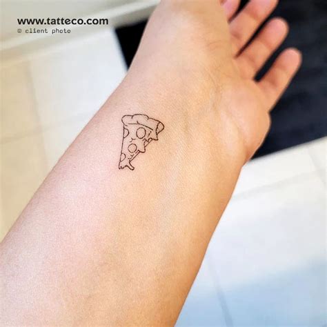 Pizza Slice Temporary Tattoo - Set of 3 – Tatteco Fake Tattoos, Word ...