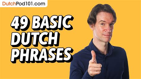 49 Basic Dutch Phrases for ALL Situations to Start as a Beginner - YouTube