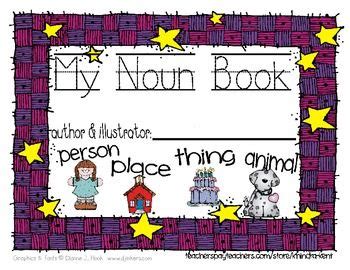 My Noun Book | Nouns kindergarten, Word work kindergarten, First grade ...