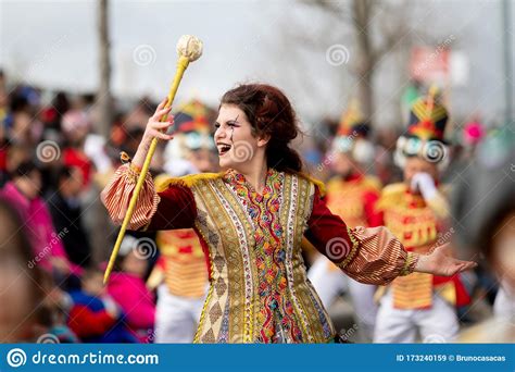 Carnaval De Ovar, Portugal. Desfile De Cor E Alegria Editorial Stock ...