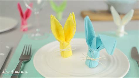 How to Fold a Bunny Napkin - Easter Craft Ideas #1 - YouTube