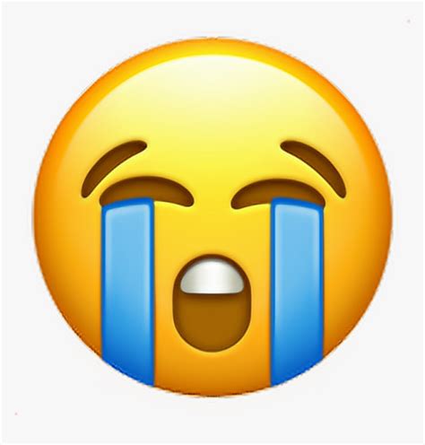 Transparent Cry Laugh Emoji Png - 😭 Emoji, Png Download - kindpng