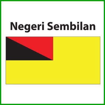 Negeri Sembilan Flag 2x4ft, Bendera Negeri Sembilan 2x4ft, Polyester ...