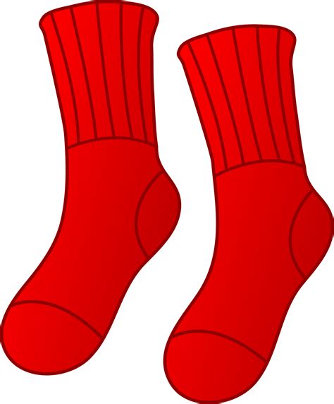 Pair of Red Socks - Free Clip Art