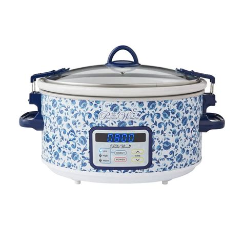 The Pioneer Woman Scroll Floral 6-Quart Stainless Steel Digital Slow ...