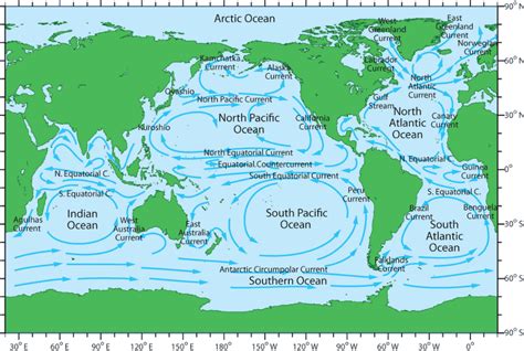 World Map Pacific and Ocean Currents maps - Ocean Blue Project | Ocean ...