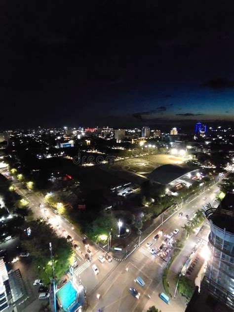 Makassar City Night Atmosphere from a Height Stock Image - Image of ...