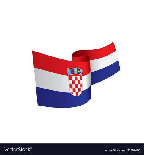 Croatia flag Royalty Free Vector Image - VectorStock