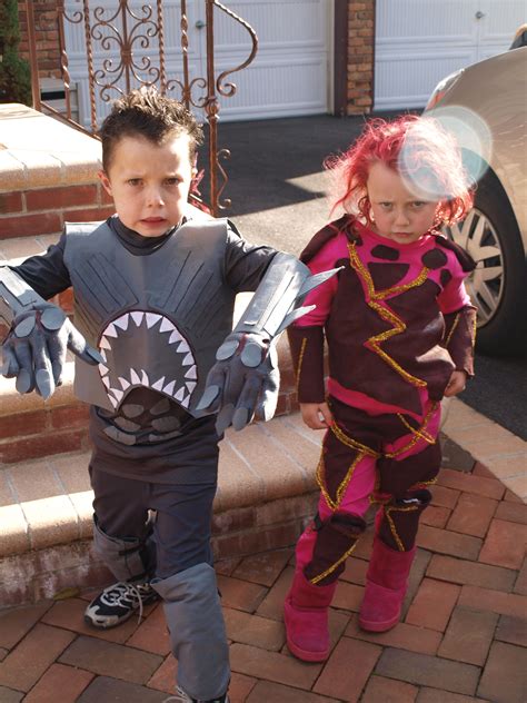 Home made Shark boy and Lava girl Halloween costumes. A cult classic ...