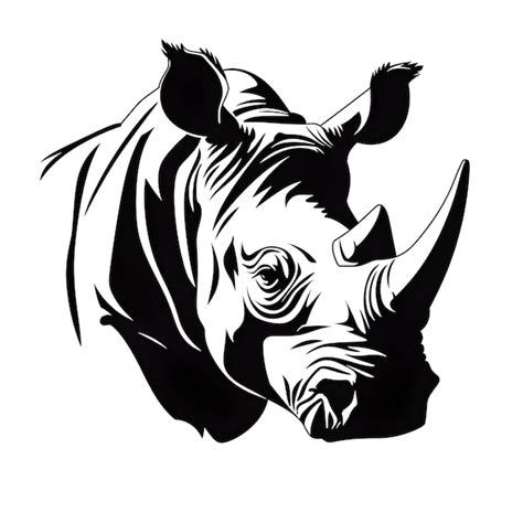 Premium Photo | A silhouette rhino head with a zebra's face in the ...