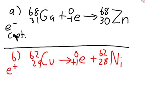 Write an equation describing the radioactive decay of each of the ...