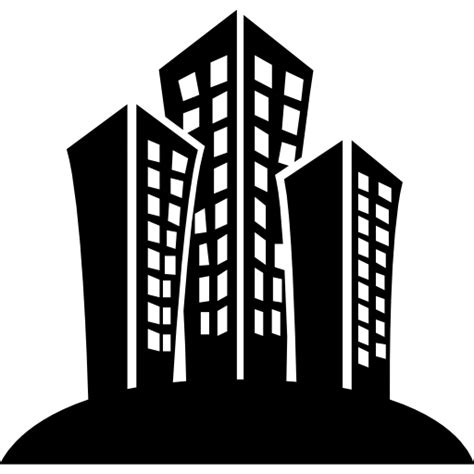 Free Icon | Set of buildings in a city