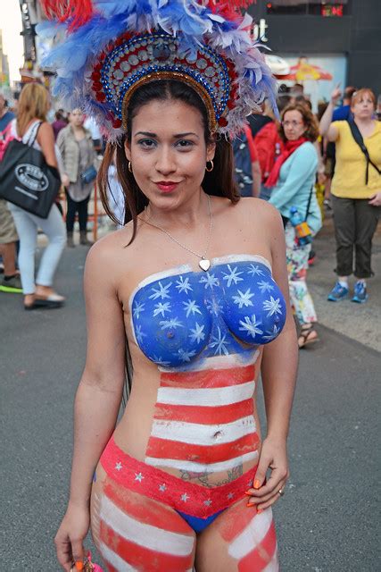 With The Warm Weather Here The Women In Body Paint Return To Times ...