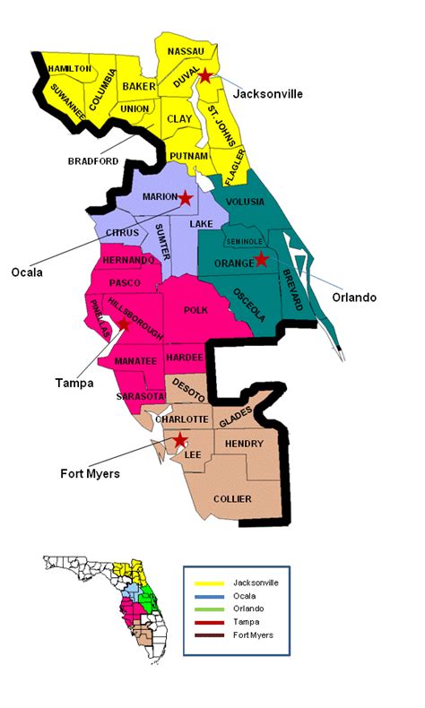 Middle District Of Florida Map - Table Rock Lake Map