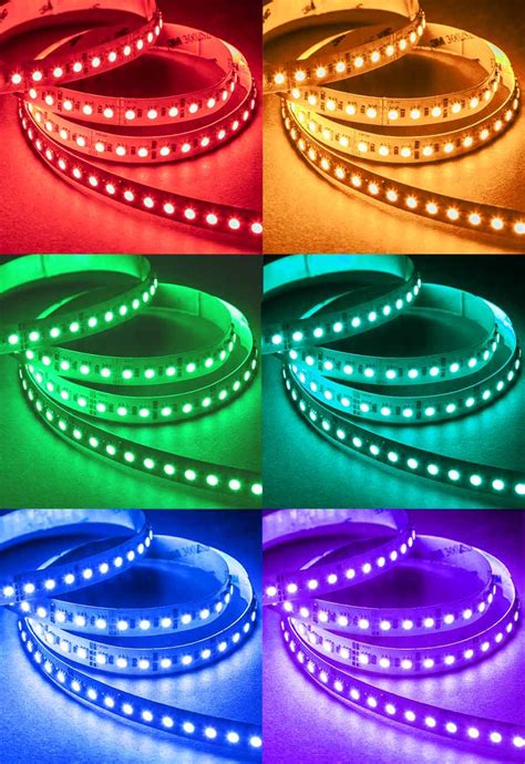 5m RGB High Density LED Strip Light - Color-Changing LED Tape Light ...