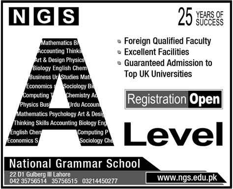 National Grammar School Admissions 2019 Fee Structure