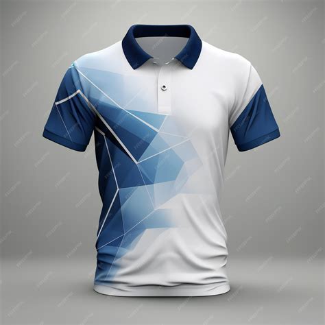 Polo TShirt Mockup in White and Blue | Premium AI-generated image