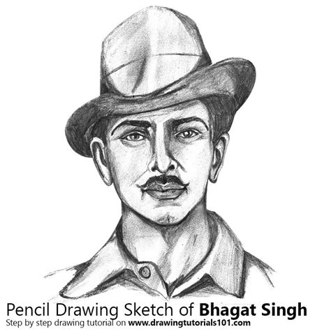 Bhagat Singh Pencil Drawing