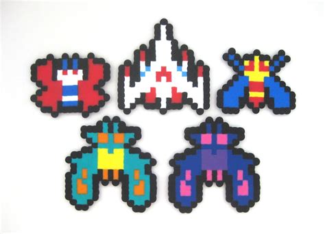 Galaga Perler Pixel Art with Magnet Option - Etsy