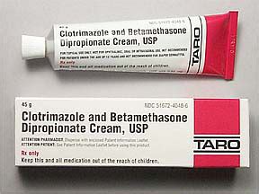 CLOTRIMAZOLE & BETAMETHASONE DIPROPIONATE CREAM CRM 1/.05% 45GM | Real ...