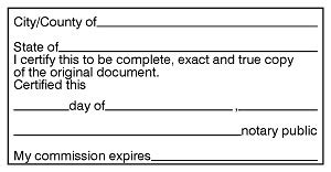 Certified True Copy Stamp | Notary Bonding