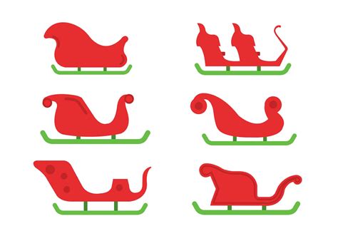 Santa's Sleigh Vector Set 84053 Vector Art at Vecteezy